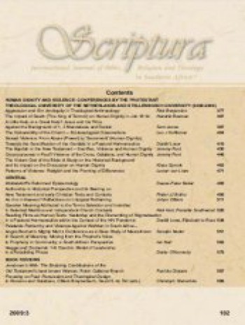 Scriptura-国际南部非洲圣经宗教与神学杂志